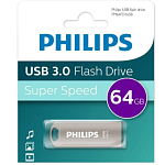 USB 64Gb Philips IRON 3.0, металл, серый