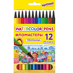 Фломастеры ЮНЛАНДИЯ "ДОМИКИ", 12 цветов, 152182