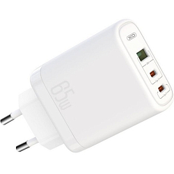 Сетевое ЗУ 1USB/2Type-C XO-CE04, белое, 65W