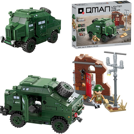 Конструктор QMAN C21023 Боевая машина 492 дет.