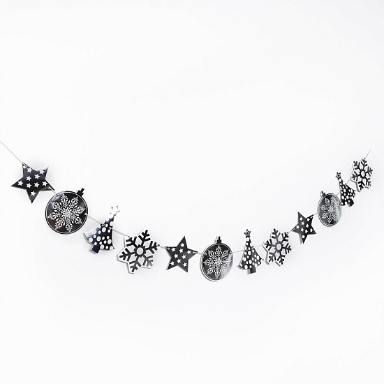 Гирлянда «Новогодняя», 230 см, цвет серебряный 4331006