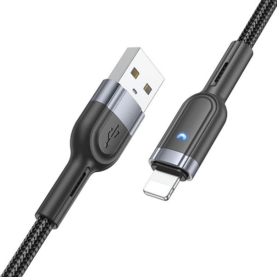 Кабель USB <--> Lightning  1.0м HOCO U117 черный