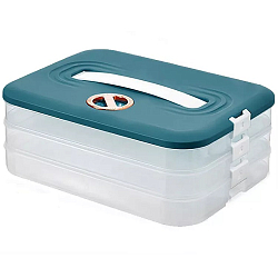 Контейнер для заморозки пельменей, 3 яруса, синий