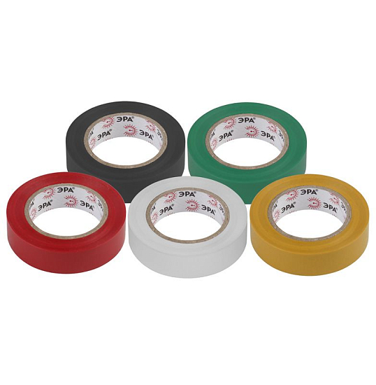 Изолента ЭРА 15мм/10м, 5 цветов  (43966/43959)