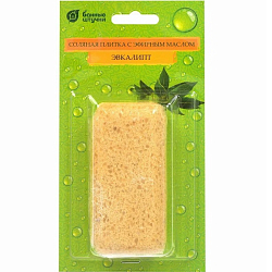 Соляная плитка с эфирным маслом БАННЫЕ ШТУЧКИ "Эвкалипт", 200г для бани и сауны 32409