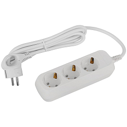 Сетевой удлинитель  1.5м ЭРА Greenline UDL-16-315-E, белый, 3 розетки, с/з ПВС 3x1мм2