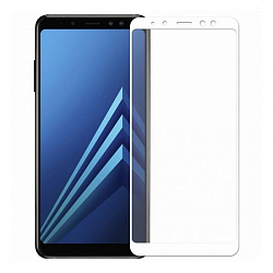 Противоударное стекло 5D NONAME для SAMSUNG Galaxy A6 (2018), 1 класс, белое, в техпаке