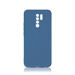 Силиконовый чехол DF для Xiaomi Redmi 9 DF xiOriginal-12 (blue) с микрофиброй