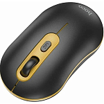 Мышь БП HOCO GM21, Platinum, чёрный, жёлтая вставка