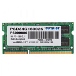 Оперативная память DDR3 4Gb PATRIOT SO-DIMM 1600MHz  PSD34G16002S RTL PC3-12800 CL11  204-pin 1.5В
