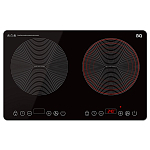 Индукционная плитка BQ HP105W Black-Silver, Мощность 3500 Вт (2000 Вт левая конфорка + 1500 Вт правая конфорка)