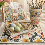 Набор органайзеров цветы бежевый (УП. 35х15х15)