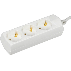 Сетевой удлинитель  1.5м GENERICA У03 3 гнезда 2P+PE/1,5м 3х1мм2 10А/250В (WYP10-10-03-D15-Z-G)