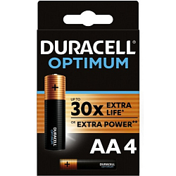 Элемент питания DURACELL LR06 OPTIMUM BL-4 (4/64/16000)