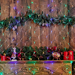 Гирлянда светодиодная UNIEL "Сетка" с контроллером, 1,8х1,5м. ULD-N1815-180/DTA MULTI IP20 (UL-00005488)