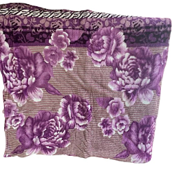 Плед 180*200 бамбуковый "Цветы" сиреневый