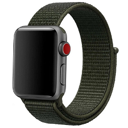 Нейлоновый ремешок для Apple Watch 42/44/45mm хаки