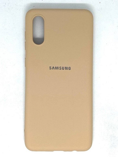 Силиконовый чехол NONAME для Samsung Galaxy A02 бежевый