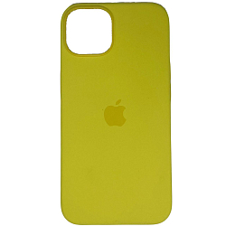 Силиконовый чехол SILICONE CASE MagsSafe для iPhone 14 №06 Canary Yellow с анимацией