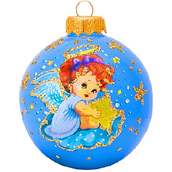 Шар "Ангелочек нежный", 80 мм, в подарочной упаковке КУ-80-234068