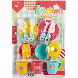 Набор посуды пластик, цвет в ассорт. 342 на карт.