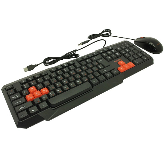Клавиатура+мышь SMARTBUY ONE черно-красный (SBC-230346-KR)