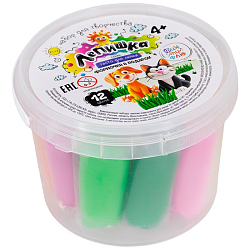 Тесто для лепки 12цв "Лепишка" в ведёрке Фин-ти-Флю Тдл/в-001