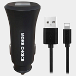 АЗУ 2USB 2.4A для Lightning 8-pin More choice AC23i