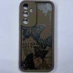 Задняя накладка NONAME  для Samsung Galaxy  A55 объемный бабочки коричневый цвет