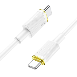 Кабель Type-C <--> Type-C  1.2м HOCO U109, белый, 5A