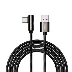 Кабель USB <--> Type-C  1.0м BASEUS Legend Series Elbow черный, 66W (CATCS-B01)