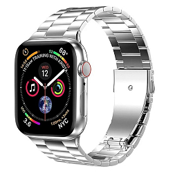Металлический ремешок ApW36 для Apple Watch 38/40/41mm (silver) блочный на застежке