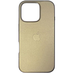 Задняя накладка LEATHER CASE для iPhone 16 Золотой (с АНИМАЦИЕЙ)