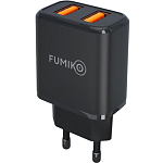 Сетевое ЗУ 2USB 2.4A FUMIKO CH14 черное