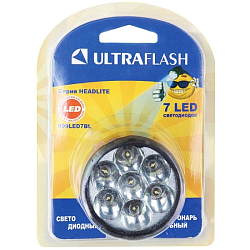 Фонарь налобный ULTRAFLASH 909LED7BL черный, блистер