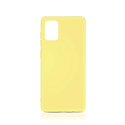 Силиконовый чехол DF для Samsung Galaxy A51 sOriginal-06 (yellow) с микрофиброй