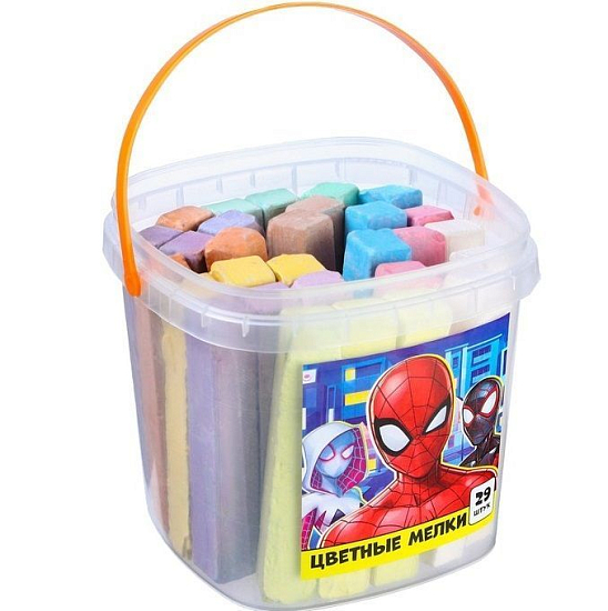 Набор цветных мелков Человек-паук, 10 цветов, 29 штук 9562726
