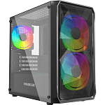 Корпус Powercase Mistral Micro A3B ARGB, Tempered Glass, 2x 140мм ARGB PWM+1x 120мм ARGB PWM, черный, mATX (CMMAB-A3-V2)