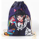 Мешок для обуви «Девочка с косичками» хлопковкая 30 х 40 см