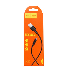 Кабель USB <--> microUSB  1.0м HOCO X25 Soarer чёрный
