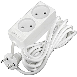 Сетевой удлинитель  3.0м DOMTOK 2гн.,ПВС 2*1  2,2кВт б/з