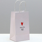 Пакет подарочный крафтовый «Просто Лю», 12 × 21 × 9 см   4753218