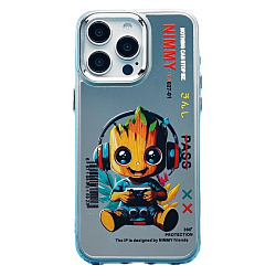 Задняя накладка PC092 для iPhone 15 Pro Max (груд) (transparent)