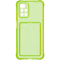 Задняя накладка ZIBELINO Silicone Card Holder для Samsung Galaxy A51 4G (A515) (желтый) защита камеры