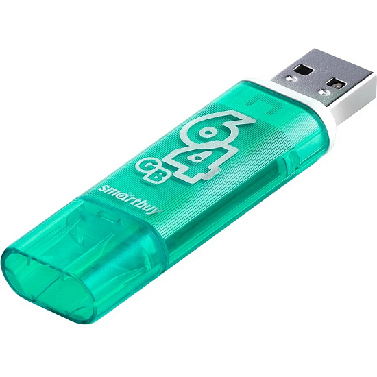 USB 64Gb SMARTBUY Glossy series зеленый