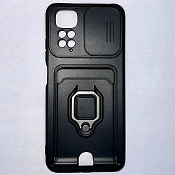 Силиконовый чехол MULTI FUNCTION 4в1 для Xiaomi Redmi NOTE 11/NOTE 11S_5G (2021) чёрный