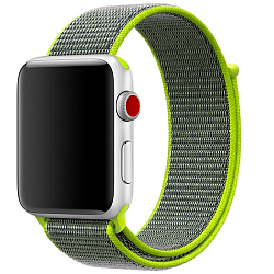 Нейлоновый ремешок MOBIS для Apple Watch 42mm Зеленый с черным