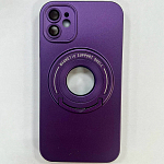 Силиконовый чехол ORION Magsafe для iPhone 11 фиолетовый, подставка-выдвижная