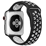 Спортивный ремешoк для Apple Watch Sport 42мм чёрно-белый
