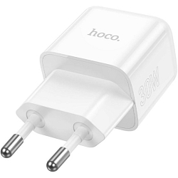 Сетевое ЗУ 1Type-C HOCO N32, Glory, белый, кабель Type-C-Type-C, PD 30Вт